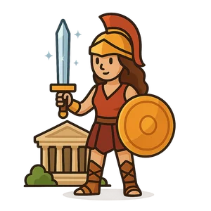 Illustration of Amazons