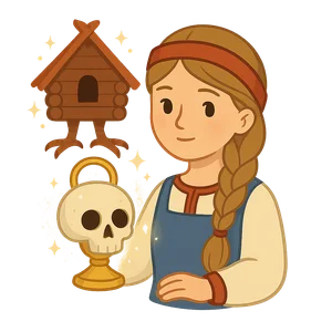 Illustration of Vasilisa the Beautiful