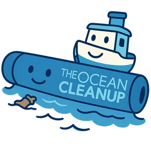 Illustration of The Ocean Cleanup