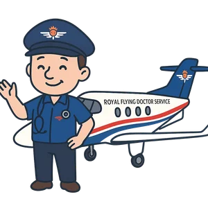 Illustration of Royal Flying Doctor Service