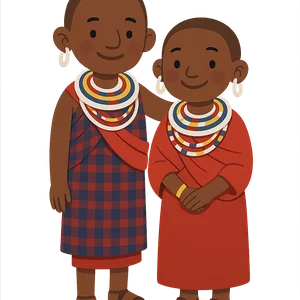 Illustration of Maasai people