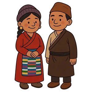 Illustration of Sherpa people
