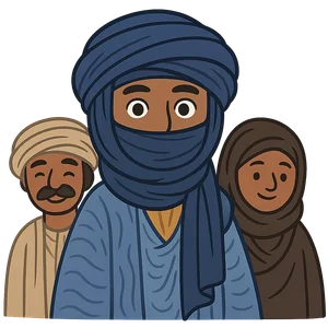 Illustration of Tuareg people