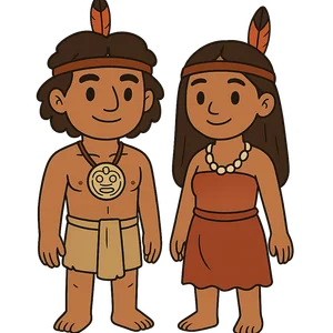 Illustration of Taíno people