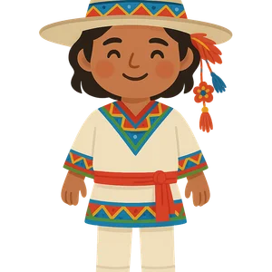 Illustration of Wixárika (Huichol) People
