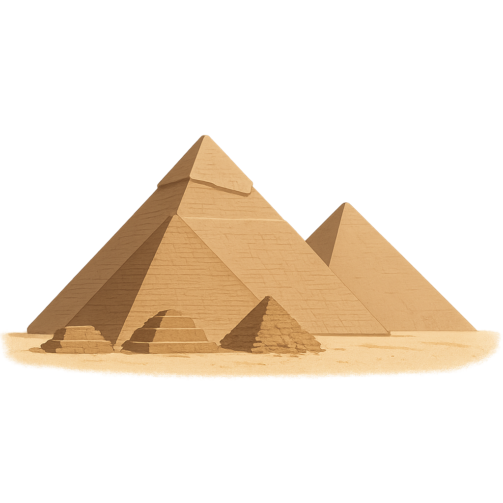 Illustration of Pyramids of Giza