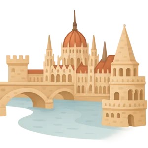 Illustration of Danube River