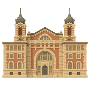 Illustration of Ellis Island