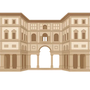 Illustration of Uffizi Gallery