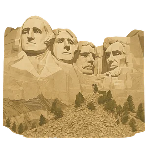 Illustration of Mount Rushmore National Memorial