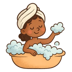 Illustration of Bathing