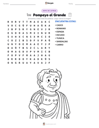 Vista previa de la hoja de trabajo imprimible de Pompeyo el Grande