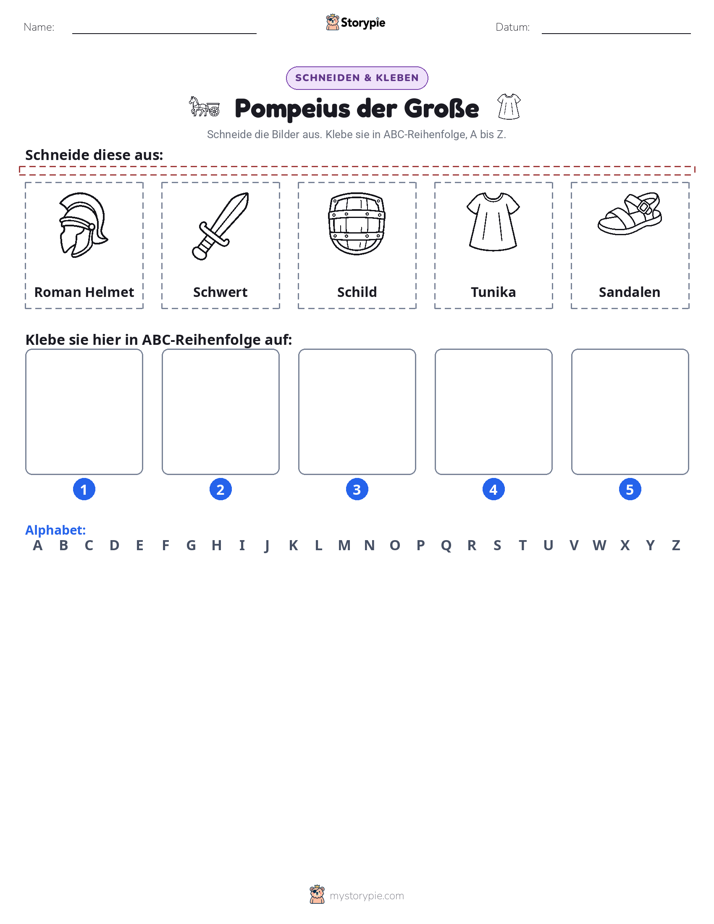 Schneiden & Einfügen Alphabet