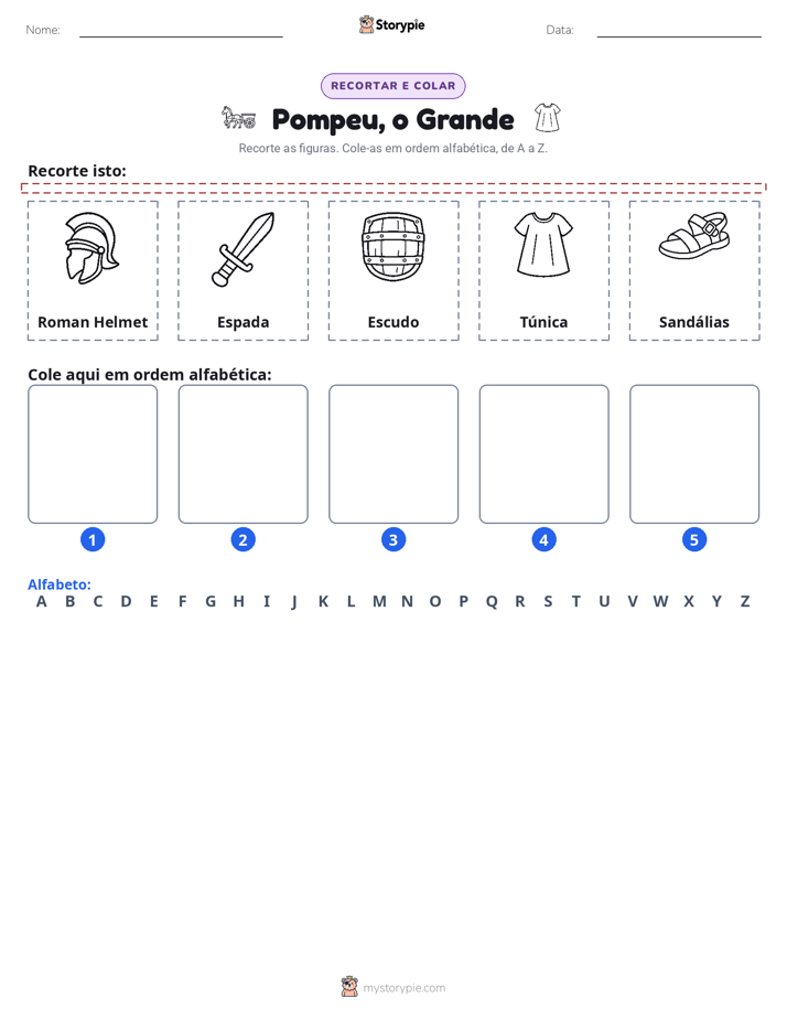 Recortar & Colar Alfabeto