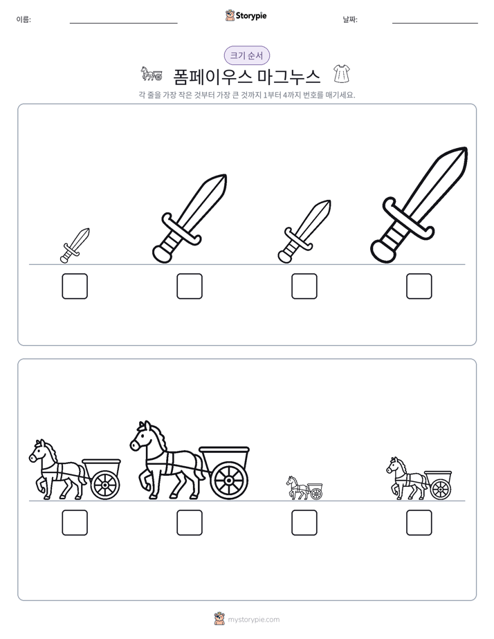 크기 순서