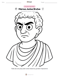 Prabaca lembar kerja cetak Marcus Junius Brutus