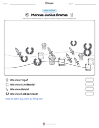 Marcus Junius Brutus druckbare Arbeitsblatt Vorschau