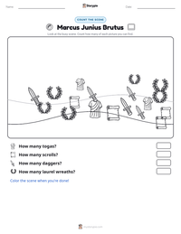 Marcus Junius Brutus printable worksheet preview