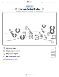 Marcus Junius Brutus yazdırılabilir çalışma sayfası önizlemesi