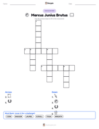 Marcus Junius Brutus printable worksheet preview