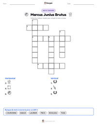 Aperçu de la feuille de travail imprimable Marcus Junius Brutus