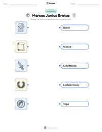 Marcus Junius Brutus druckbare Arbeitsblatt Vorschau