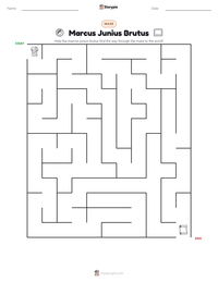 Marcus Junius Brutus printable worksheet preview