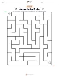Aperçu de la feuille de travail imprimable Marcus Junius Brutus