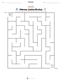 Marcus Junius Brutus afdrukbare werkblad voorbeeld