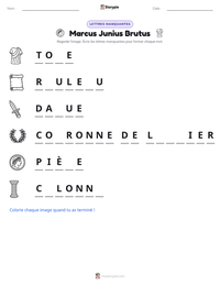 Aperçu de la feuille de travail imprimable Marcus Junius Brutus