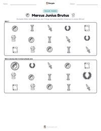 Marcus Junius Brutus druckbare Arbeitsblatt Vorschau