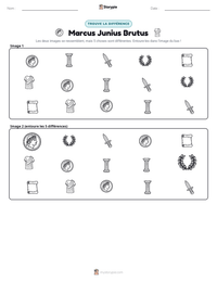 Aperçu de la feuille de travail imprimable Marcus Junius Brutus