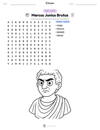 Marcus Junius Brutus druckbare Arbeitsblatt Vorschau
