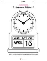 Anteprima della scheda stampabile di Calendario Giuliano