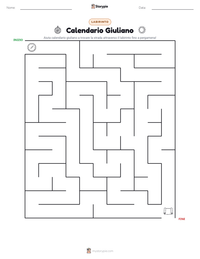 Anteprima della scheda stampabile di Calendario Giuliano