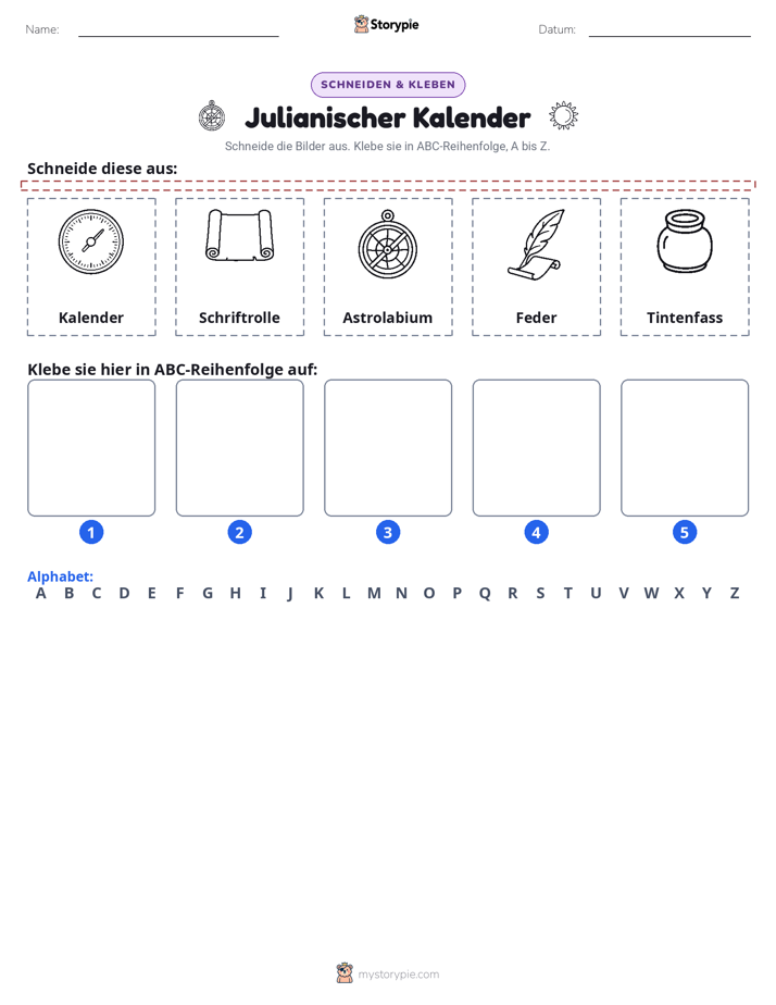 Schneiden & Einfügen Alphabet