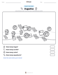 Augustus printable worksheet preview