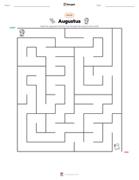 Augustus printable worksheet preview