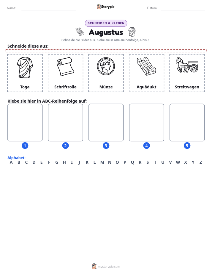Schneiden & Einfügen Alphabet