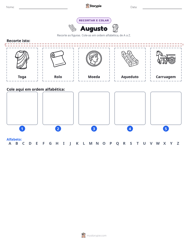 Recortar & Colar Alfabeto