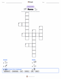 Rome printable worksheet preview