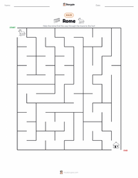 Rome printable worksheet preview