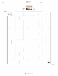 Aperçu de la feuille de travail imprimable Rome