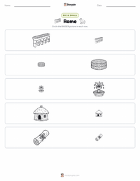Rome printable worksheet preview