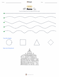 Rome printable worksheet preview