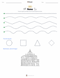 Aperçu de la feuille de travail imprimable Rome