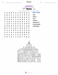 Rome printable worksheet preview