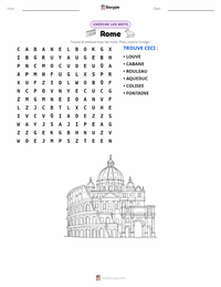 Aperçu de la feuille de travail imprimable Rome
