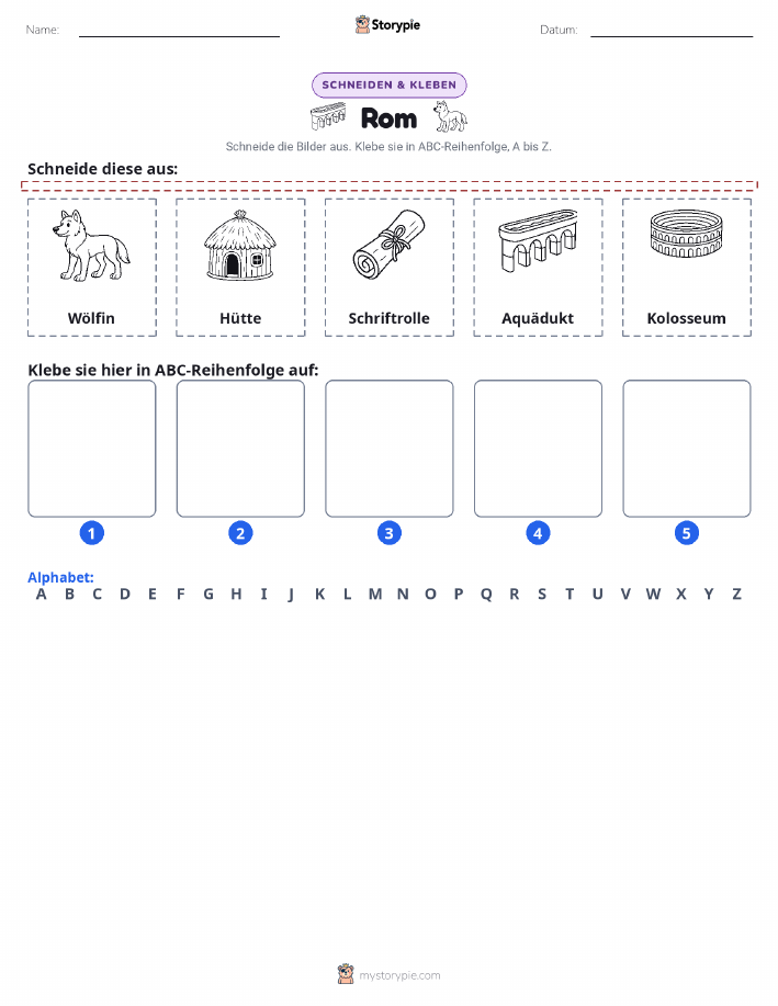 Schneiden & Einfügen Alphabet