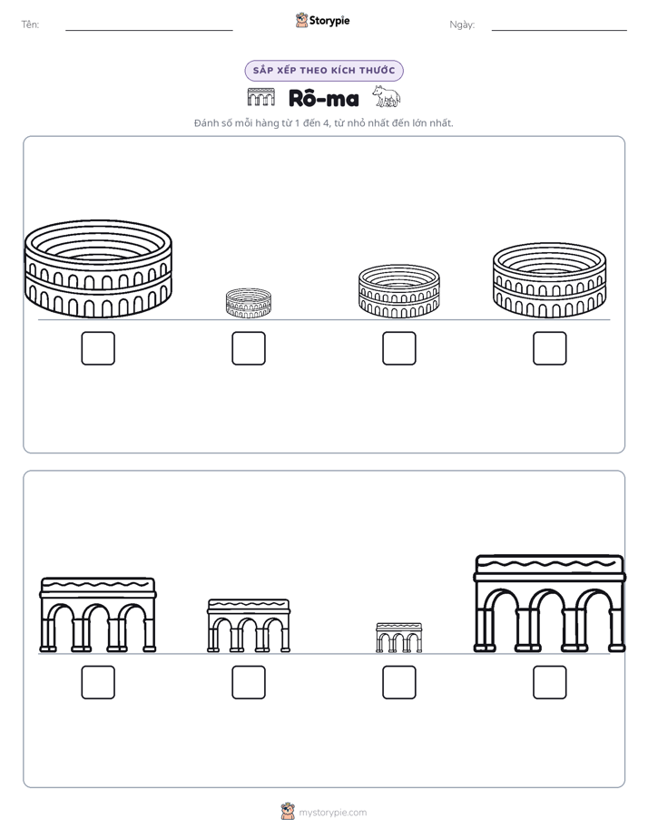 Thứ Tự Kích Thước